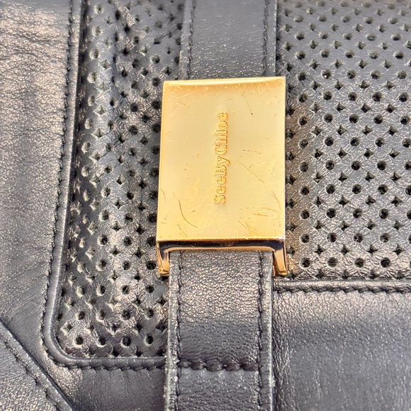 See by Chloé Erin Perforated Leather Shoulder Bag W/ Dustbag - Picture 2 of 16